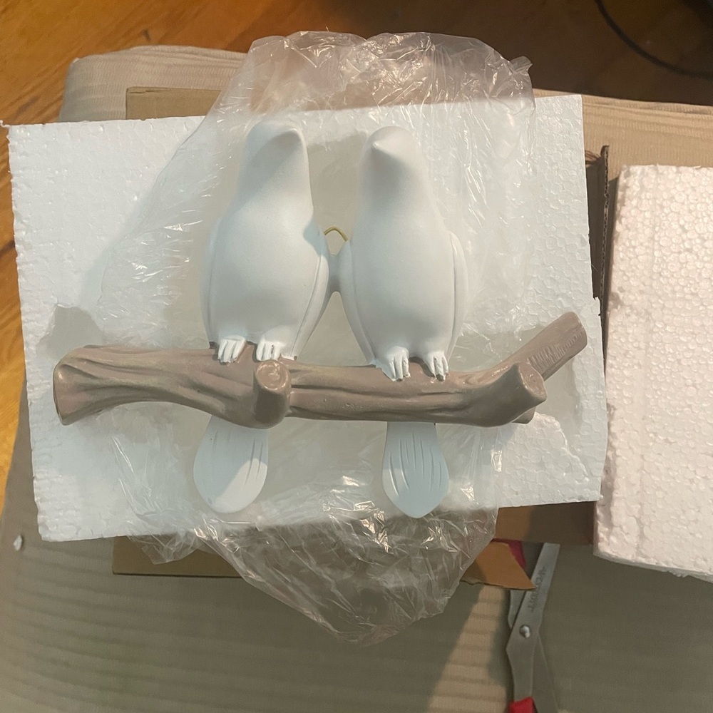 Charming White Bird Wall Coat Hooks